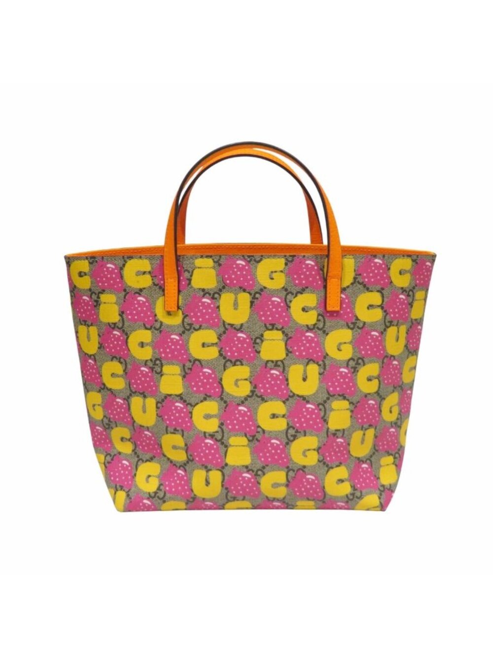 Gucci Children's Strawberry Print Tote Leather